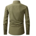 thumbnail image 3 of zanvin Chemises Habillées pour Hommes à Manches Longues, Chemises Infroissables Coupe Régulière à Boutons, Chemises de Bureau Formelles, Vert Armée, M, 3 of 3