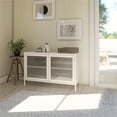 thumbnail image 3 of Systembuild Evolution Ashbury Heights 2 Door Storage Cabinet-Fluted Glass Metal Locker, Black, 3 of 9