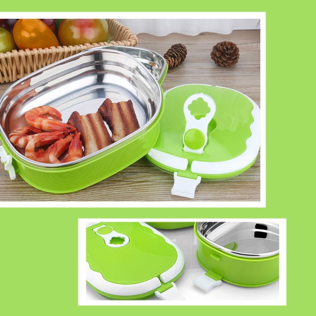pdqouc Hot Food Container Rectangular Insulation Box Stainless Steel Lunch Box Food Storage Container Children's Hot Food Insulation Box for school home and office picnics