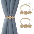 thumbnail image 2 of IH Casa Decor Set Of 2 Curtain Tiebacks Roses Rose Gold, 2 of 2