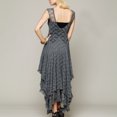 thumbnail image 3 of LSLJS Women Hippie Style Asymmetrical Lace Sexy Long Double Layered Ruffled Trimming Low V-Back Dresses, Sundress Summer Beach Dresses, 3 of 6