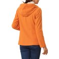 thumbnail image 3 of INSPIRE CHIC Manteau Duffle à Bascule pour Femme Fermeture Éclair devant Uni Court à Capuche Anorak TP Orange, 3 of 6