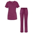 thumbnail image 1 of Adar Uniforms Women's Scrub Set - Enhanced V-Neck Top/Multi Pocket Pants, 1 of 7