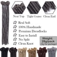 thumbnail image 3 of Dreadlocks Courts Doux de 12” Dreadlocks Faits à la Main au Crochet Tresses Afro Locks Extensions de Cheveux Noir Foncé 25 g, 3 of 5