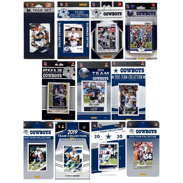 C&I Collectables COWBOYS1120TS NFL Dallas Cowboys 11 Different Licensed Trading Card Team Sets