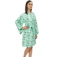 thumbnail image 2 of Bimba Kimono Rose à Manches Longues pour Femme, Robe de Plage, Imprimé Floral, Vêtement de Nuit - 18, 2 of 5