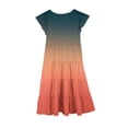 thumbnail image 5 of Tranfacy Robes d'Été pour Ados, Robes pour Filles Taille 10-12, Robe d'Été pour Filles 6-15 Mode Robe à Dégradé de Couleurs avec Poches Manches Courtes Col Rond Robe Trapèze, 5 of 5