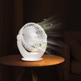 thumbnail image 3 of RKSTN portable fan Desk Fan With Night Light Table Desktop Air Circulator Fan Small But Powerful With 3 Speed Adjustable Tilt For Home Dorm Office Bedroom Kitchen, 3 of 5