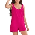 thumbnail image 1 of Zecgelong Girls' Solid Colored Short Overalls(5 13Years) Girls Animal Print Sets, 1 of 5