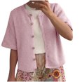 thumbnail image 3 of Cameland Cardigan Décontracté à Manches Cinq Boutons Col Rond pour Femmes, 3 of 6