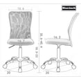 thumbnail image 3 of BestOffice Ergonomic Home Office Chair, Mid-Back Adjustable Executive Swivel Task Chair with Lumbar Support, Mesh, Black, 3 of 7