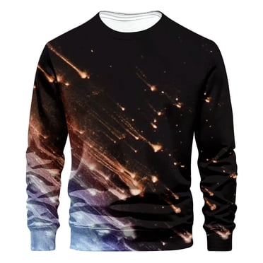 HKEJIAOI T-Shirts pour Hommes T-Shirts Graphiques Vintage Manches Longues Col Rond Chemises pour Hommes T-Shirts Graphiques Orange,TTG