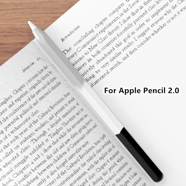 Étui à Crayons en Silicone pour iPad Tablette, Stylet Tactile, Housse Colorée Résistante aux Rayures pour Apple Pencil 1re Ou 2e Génération Crayon 2 Noir