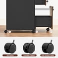 thumbnail image 4 of VASAGLE File Cabinet, Mobile Filing Cabinet with Wheels, 2 Lockable Drawers, Open Shelf, for A4, Letter Size, Hanging File Folders, Rustic Brown and Ink Black, 4 of 6