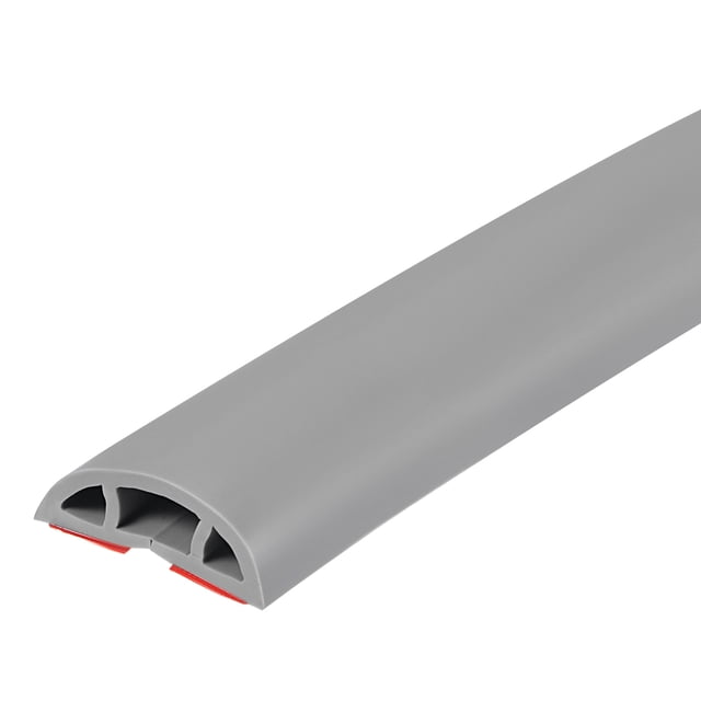 Uxcell 10ft Floor Cord Cover Cable Protector 0.4" W x 0.24" H Cable Management Grey