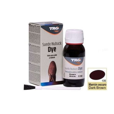 TRG Dark Brown 106 Suede nubuck dye - excellent quality penetrating dye to enhance faded or worn footwear. Best suede shoe dye and nubuck shoe dye