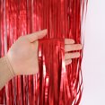thumbnail image 3 of 2 Pack Metal Foil Matte Tassel Curtain Party Decor For Props Festive Celebration Party Decor, 1 x 2m, 3 of 5