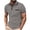 Dark Gray, variant on hoksml Mens Polo Shirts Short Sleeve Leisure Solid Color Collared Golf T-shirt Versatile Pocket Button Lapel Colour Blocking Top Elastic Cuffs 2025 on Clearance