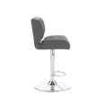 thumbnail image 4 of Linon Chaz Metal Chrome ABS Barstool Upholstered Seat in Gray Faux Leather, 4 of 15
