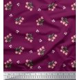 thumbnail image 1 of Soimoi polyester Crepe Fabric Leaves & Wild Flower Floral Print Sewing Fabric Yard 42 Inch Wide, 1 of 3