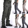 thumbnail image 4 of TopLLC Pantalon Cargo pour Homme à Multiples Poches Imperméable Uni Extérieur Tactique Léger Uni Extensible Entraînement Physique Piste Jogging Randonnée Pantalon de Survêtement Pantalon de Travail, 4 of 6