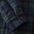 thumbnail image 3 of EGNMCR Jackets for Men Check Lapel Button Long Sleeve Loose Plus Fleece Thick Men's Jacket, 3 of 8