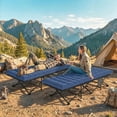 thumbnail image 2 of Outsunny Ensemble de 2 Lits de Camp avec Coussin, Lits Pliants Extra Larges de 32 Pouces, Bleu, 2 of 10