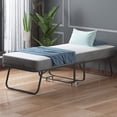 thumbnail image 1 of ZAFLY 75*31 Folding Bed with Mattress, Rollaway Bed|Fold Up Bed with Lockable Wheels, Space Saving Foldable BedI Portable Bed|Guest Bed, 1 of 7