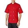 thumbnail image 3 of Uncommon Threads 0415-1902 Small Short Sleeve Chef Coat in Red, 3 of 4