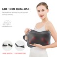 thumbnail image 4 of Zootealy Kneading Massage Pillow With Hot Compress Electric Shiatsu Shoulder Back Waist Neck Massager 3 Speeds Deep Kneading Massage Pillow for Muscle Pain Relief Home Car Office, 4 of 8