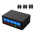 thumbnail image 1 of 65W Multi 4 Port USB Fast Charging Station,Quick Charge QC3.0 PD 20W Wall Charger Hub With LCD For Phone Tablet ,Multi-Device Charger, 1 of 7