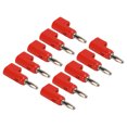 thumbnail image 3 of Banana 10Pcs/Set 4mm Solderless Banana Plug Stackable Open Screw 30V AC-60V DC Maximum 24A for Electronics Industrial Equipment, 3 of 7