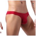 thumbnail image 2 of Culottes pour Hommes Aguichant Culottes Bikini pour Hommes Demi-Hanche Taille Basse Culottes Rayées Colorées, 2 of 9