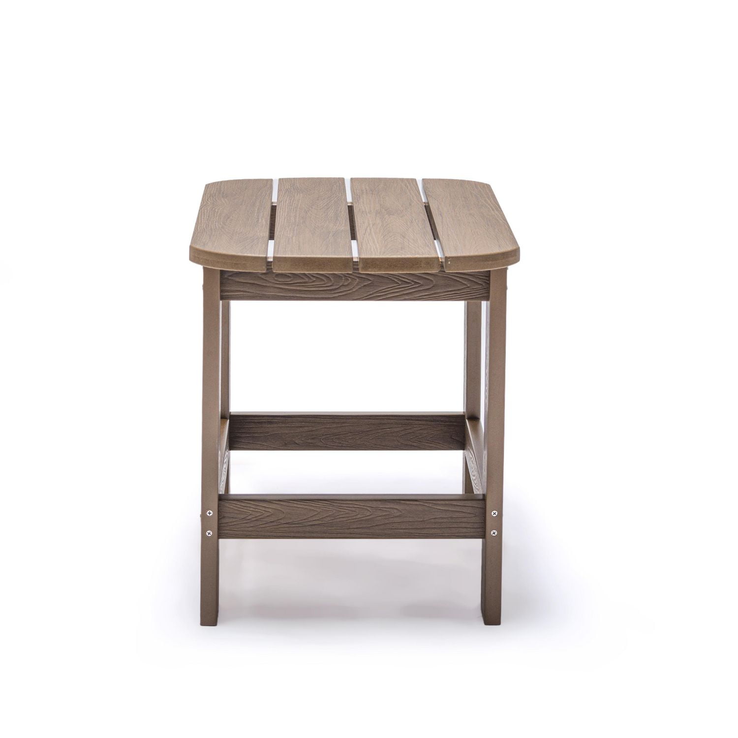 Table d’appoint Tanfly brun, pour usage intérieur et extérieur, en polycarbonate résistant aux intempéries