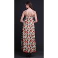thumbnail image 2 of Bimba Robe Longue Maxi à Bretelles Spaghetti Ajustables à Imprimé Floral, Tenue de Plage d'Été - X-Grand, 2 of 6