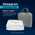 thumbnail image 2 of Sleepgram Couette en Coton Brodée Toutes Saisons, Format Simple, Prélavée, Blanche, 2 of 8