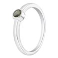 thumbnail image 2 of 925 Sterling Silver Simulated Peridot Birthstone Ring For Young Girls Size 5, 2 of 4
