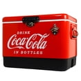 thumbnail image 1 of Coca-Cola 85 Can Stainless Steel Ice Chest with Bottle Opener (54 Quarts/51 Liters), Heavy-Duty Cooler for Parties & Events, 1 of 8