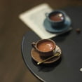 thumbnail image 2 of serony 1/6 Coffee Cup Plate Spoon Multipurpose for Dollhouse Life Scene Prop Brown, 2 of 9