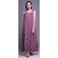 thumbnail image 3 of Bimba Robe de Nuit en Rayonne Imprimée pour Femmes, Sans Manches, Tenue de Nuit, Robe Maxi - TP, 3 of 5
