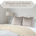 thumbnail image 3 of The Connecticut Home Company Couverture Jetée, Douce Peluche Réversible Shag et Sherpa, Jetés Chauds Épais pour Lit, Literie Confortable Lavable Couvertures d'Accent pour Canapé Chaise, 65x50, Crème, 3 of 4