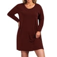 thumbnail image 2 of Ixbnca Robe pour Femme Grande Taille Col Rond Manches Courtes Robes T-Shirt Décontractées Amples Été Robe Courte, 2 of 7