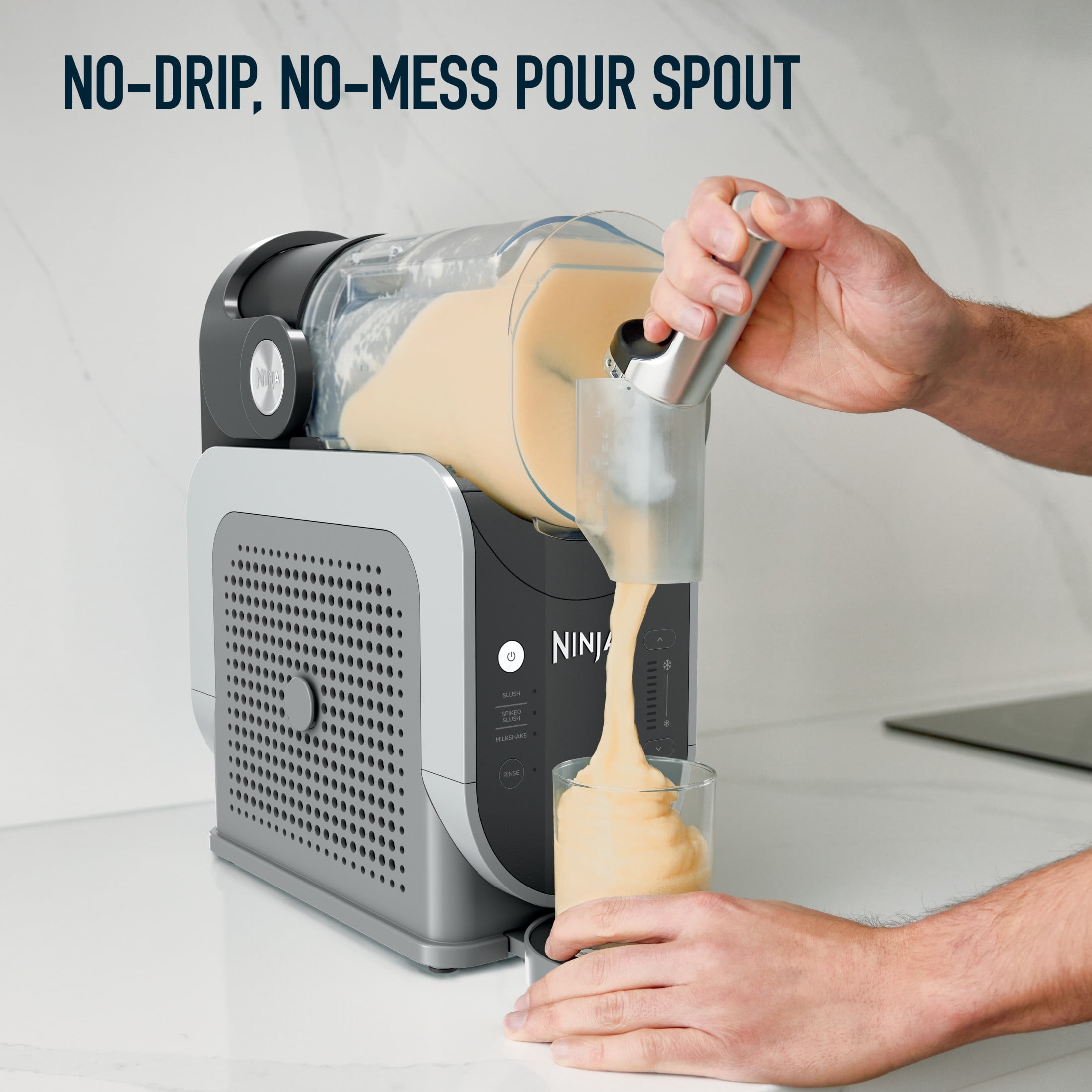 Machine à boissons glacées Ninja SLUSHi 72 oz avec technologie RapidChill, 3 programmes prédéfinis, compatible lave-vaisselle, pour granités, FS300C Gris