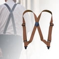 thumbnail image 2 of lionlar Suspenders for Men Adjustable Pants Utility for Wedding Camel, 2 of 9