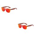 thumbnail image 1 of Decodeary Protection Bois Mode Lentille Colorée Options Monture Légère Rouge 2 Ensembles, 1 of 6