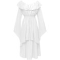 thumbnail image 1 of UPPADA Liquidation Robes d'Invitée de Mariage à Manches Évasées pour Femmes Robe de Cocktail Chic Robes de Bal d'Hiver Robes de Cocktail Formelles Robe de Mariage Blanche Femmes Courte, 1 of 4