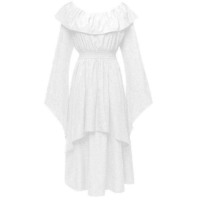 UPPADA Liquidation Robes d'Invitée de Mariage à Manches Évasées pour Femmes Robe de Cocktail Chic Robes de Bal d'Hiver Robes de Cocktail Formelles Robe de Mariage Blanche Femmes Courte