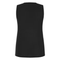 thumbnail image 5 of Pompotops Débardeurs Décontractés pour Femmes Sans Manches Boutons Amincissants Col Rond Uni Pull Blouse Hauts, 5 of 5