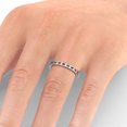 thumbnail image 4 of 0.50 Ct Bracelet Rond en Pierre Naturelle Diamond Rubis Brillant Demi-Éternité pour Femmes Or Blanc 14K Taille 4, 4 of 7