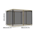 thumbnail image 3 of Gazebo Replacement Mosquito Netting,Outdoor Canopy Net Screen,Sidewall Gazebo Curtains,Gazebo Replacement Mosquito Netting,Outdoor Universal Gazebo Canopy for Patio Garden Yard Backyard, 3 of 5